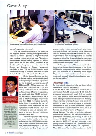 Cover Story




         The leleradlology centre at Oiwan Chand Sons Private Umited      The call centre at Teleradlology...