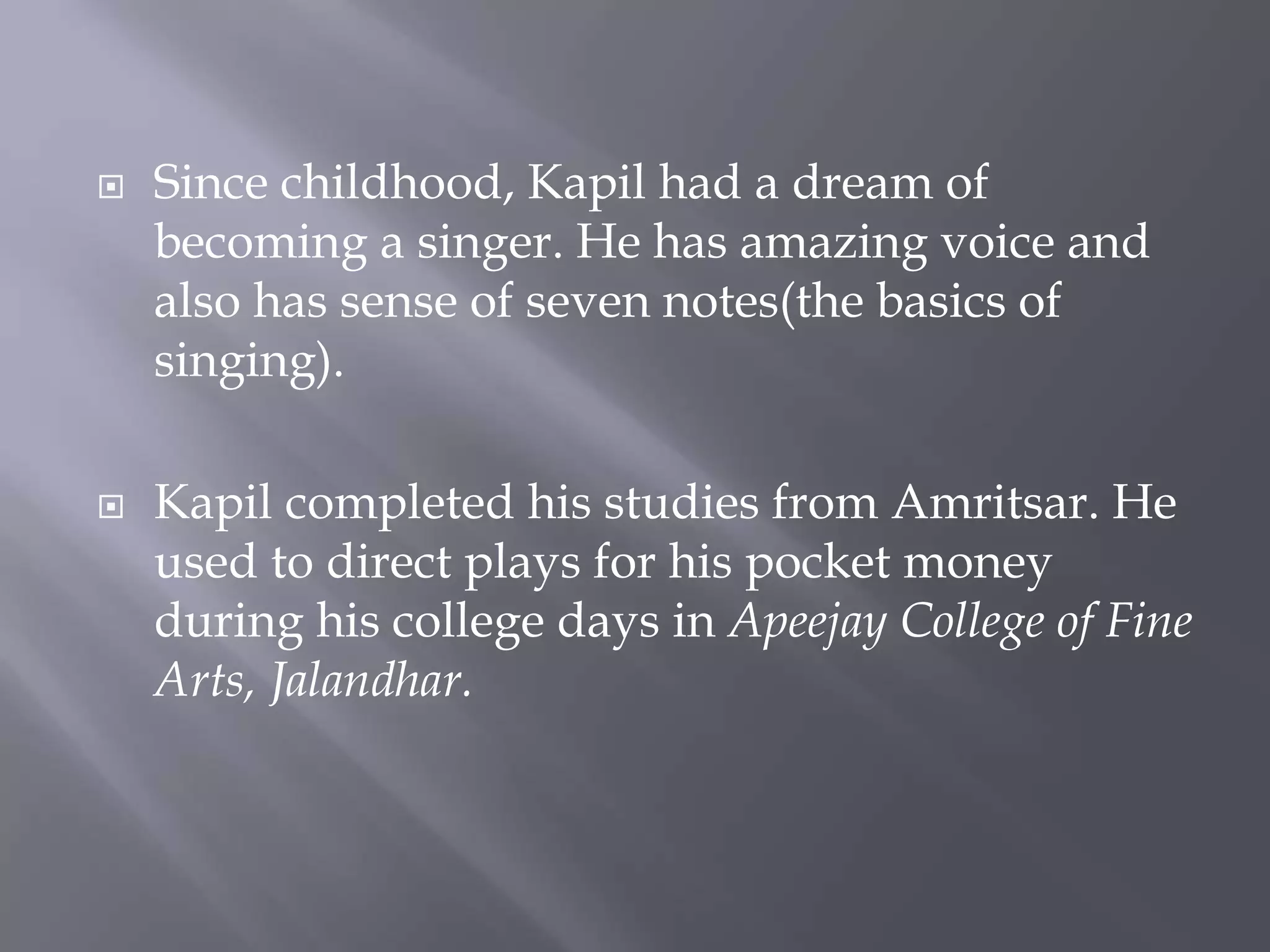 Kapil sharma: Comedy king of India! | PPT 