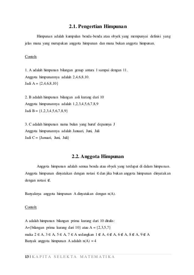 Modul Pembelajaran Kapita Selekta Matematika