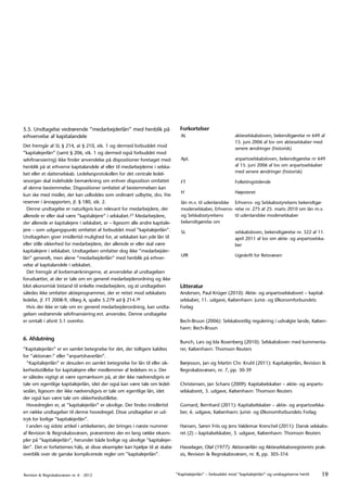 ”Kapitalejerlån” – forbuddet mod ”kapitalejerlån” og undtagelserne ...