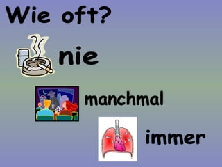 Wie oft? nie manchmal immer 