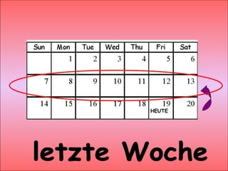 letzte Woche HEUTE