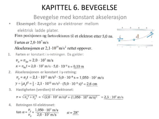 KAPITTEL 6. BEVEGELSE
Bevegelse med konstant akselerasjon
 