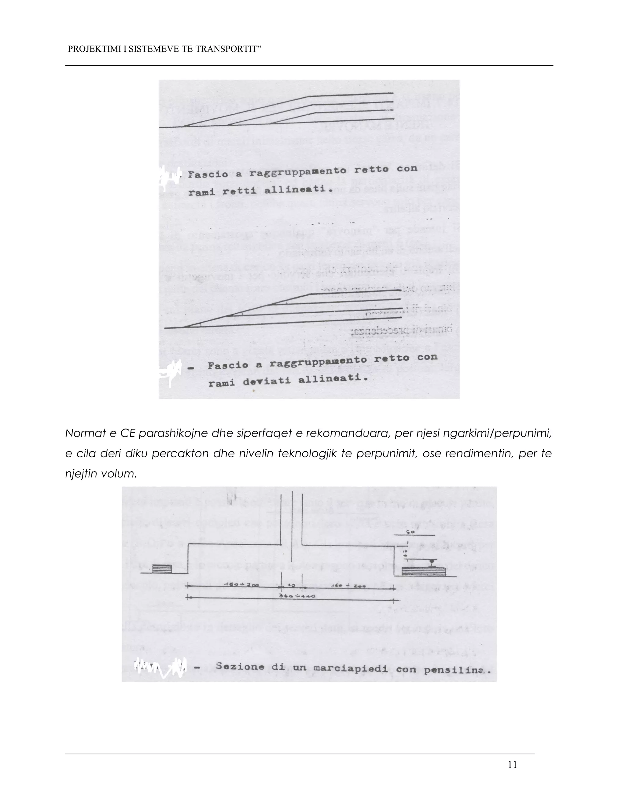PROJEKTIMI I SISTEMEVE TE TRANSPORTIT”
Normat e CE parashikojne dhe siperfaqet e rekomanduara, per njesi ngarkimi/perpunimi,
e cila deri diku percakton dhe nivelin teknologjik te perpunimit, ose rendimentin, per te
njejtin volum.
11
 