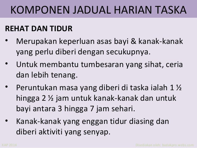 Kandungan Jadual Tahunan Harian