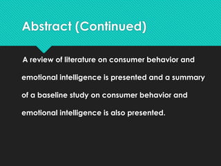 The Impact of Emotional Intelligence: Understanding Consumer Behavior ...