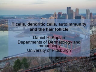 T cells, dendritic cells, autoimmunity
and the hair follicle
Daniel H. Kaplan
Departments of Dermatology and
Immunology
University of Pittsburgh
 