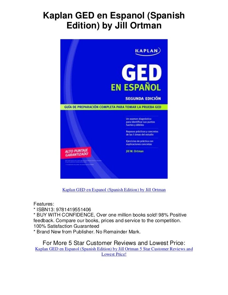 Kaplan ged en espanol spanish edition by jill ortm 5 star review