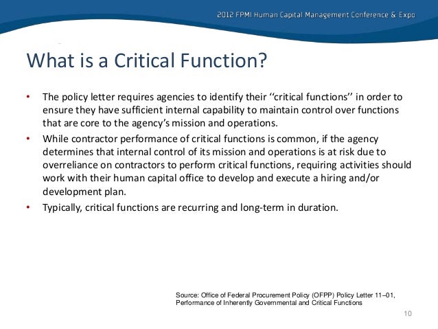 insourcing basics ofpp policy letter 11 01