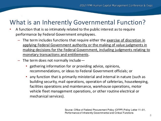 insourcing basics ofpp policy letter 11 01