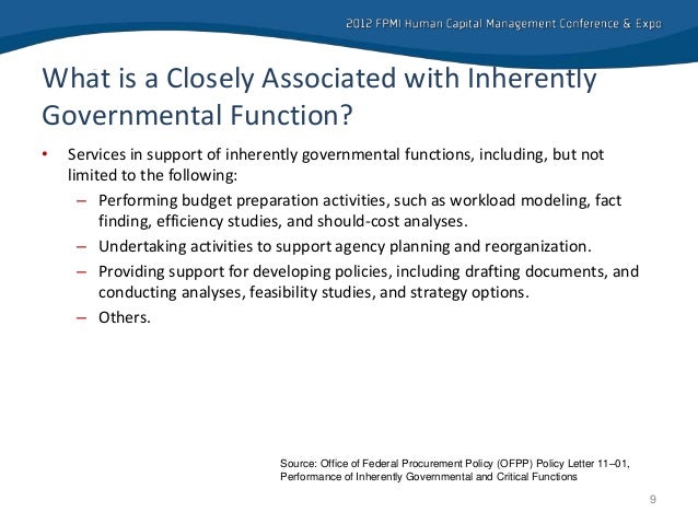 insourcing basics ofpp policy letter 11 01