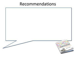 Recommendations
 