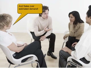 And Sales over
estimated demand!
 