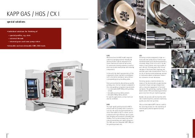 Kapp Niles CNC Gear Grinders Product Line Brochure