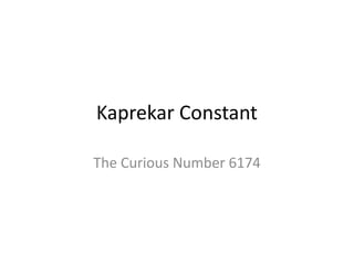 Exploring the Kaprekar Constant 6174: A Mathematical Curiosity and Its ...