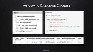 Automatic Database Changes
@kitenco1
 