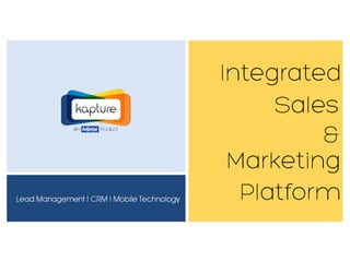  Mobile CRM Software | Sales CRM | Customer Relationship Management | Kapture India