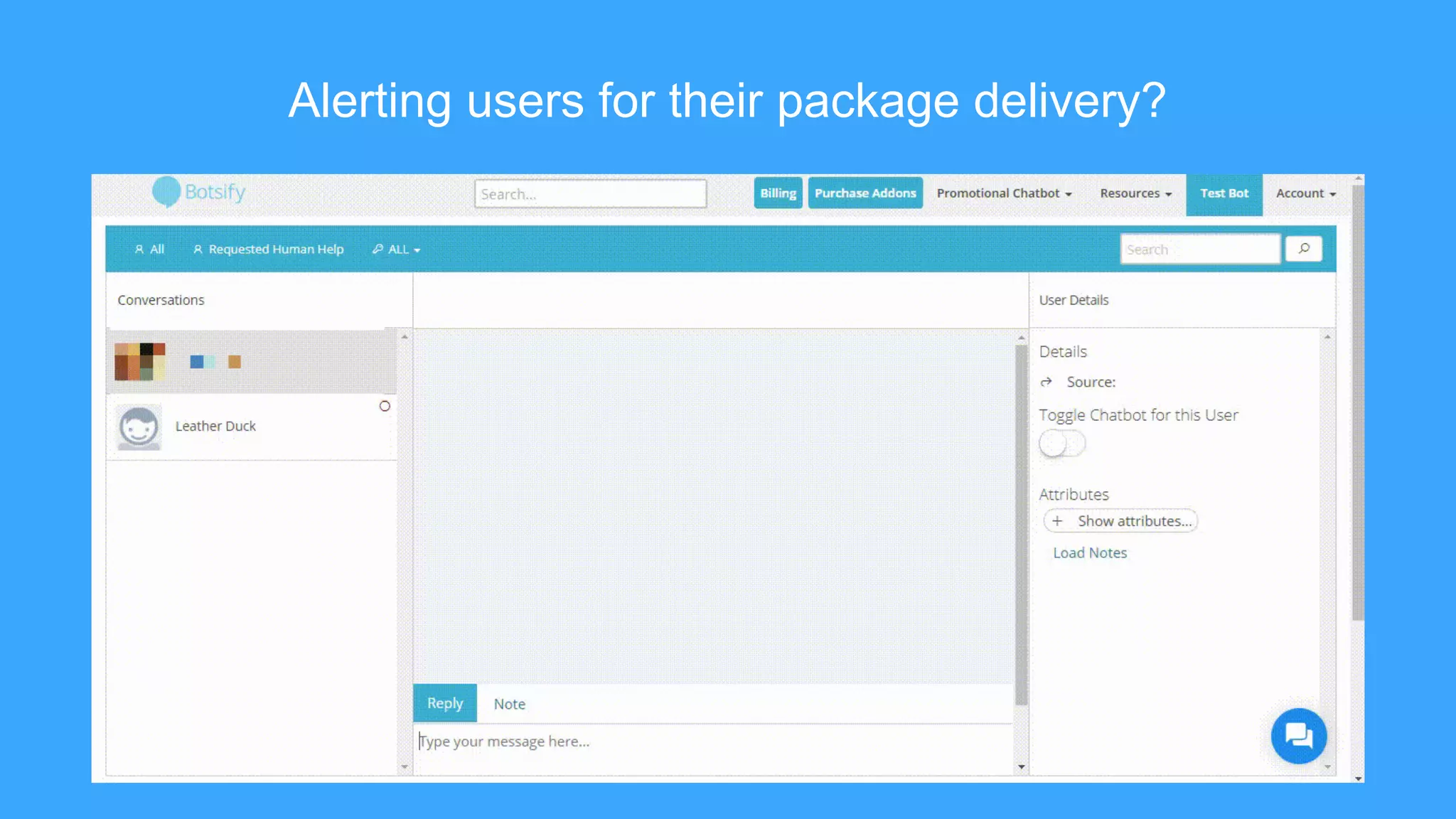 Alerting users for their package delivery?
 