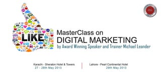 Digital Marketing Seminars in Karachi and Lahore Pakistan