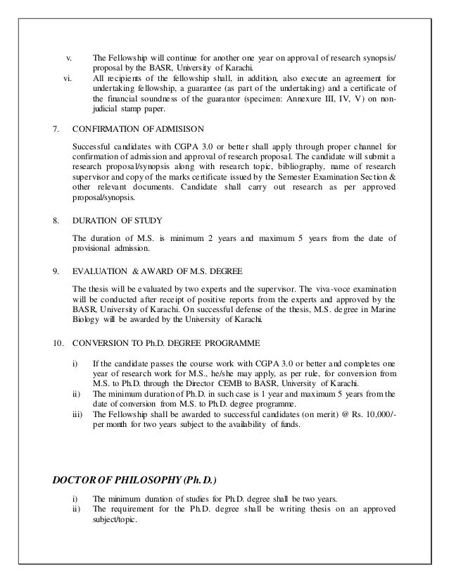 Marine thesis proposals