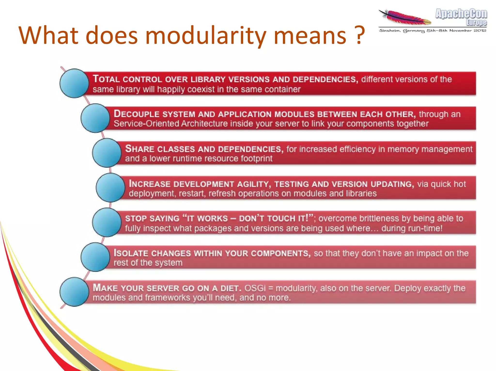 What does modularity means ?
 