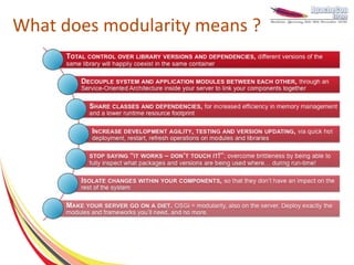 What does modularity means ?
 