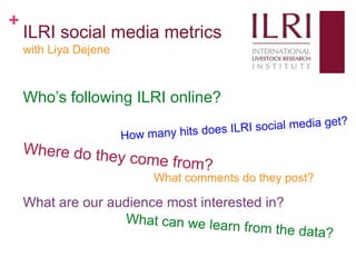 Social media, research and development: 10 weeks as a KMIS intern at ILRI