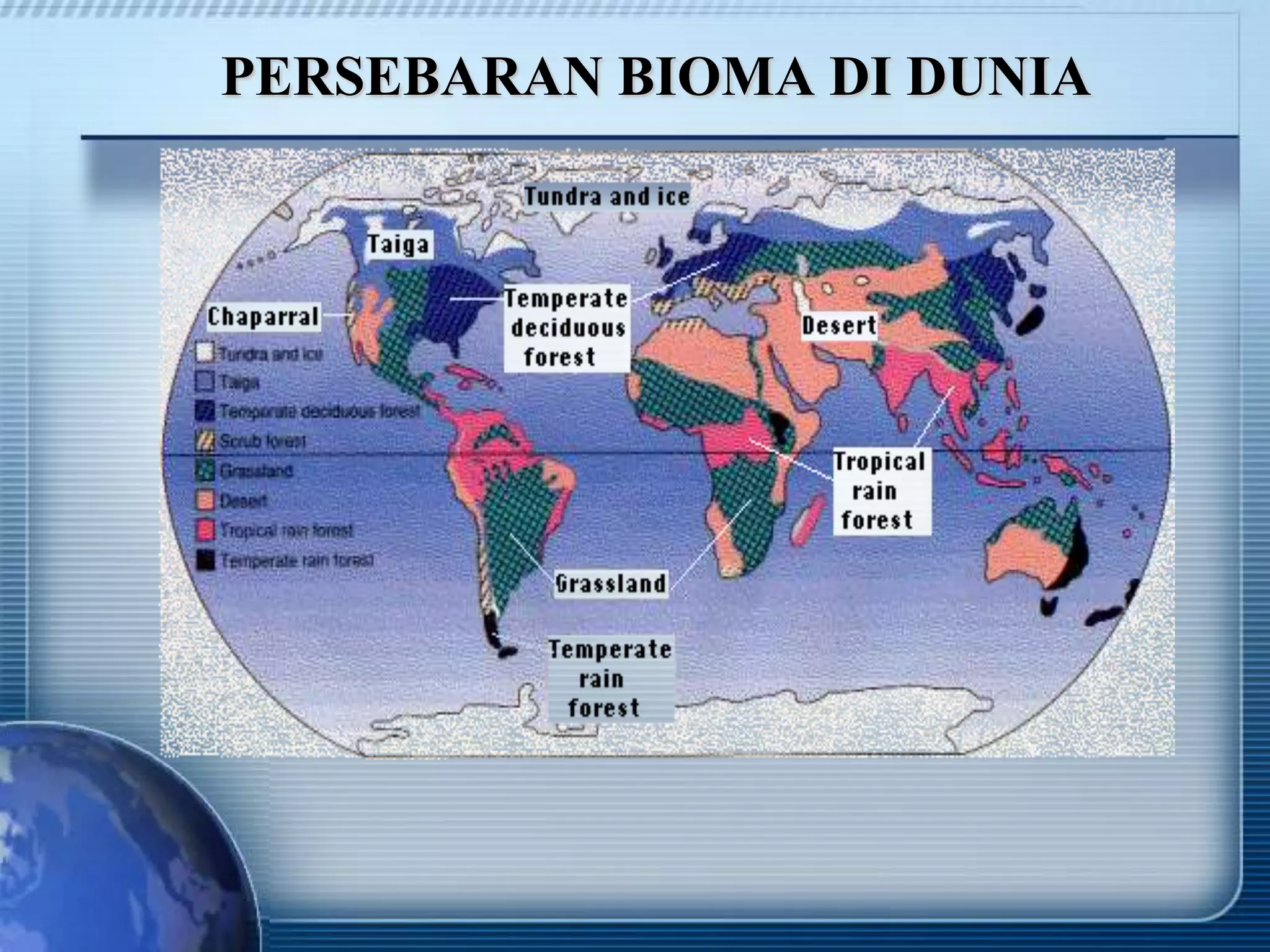 PERSEBARAN BIOMA DI DUNIA
 
