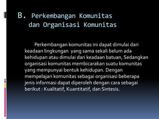 Karakteristik komunitas dalam ekosistem | PPTX