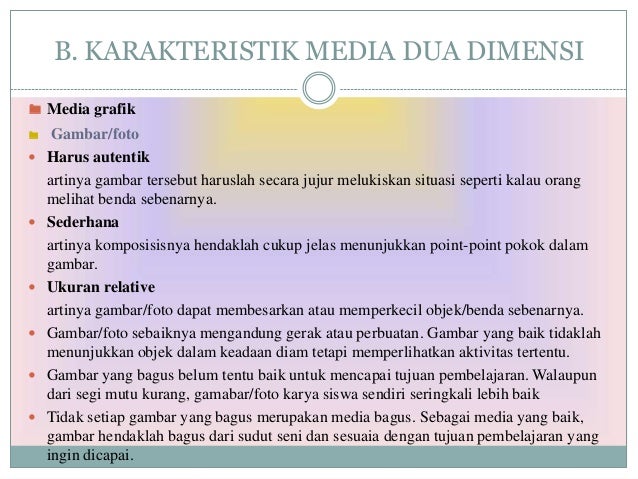 Karakteristik Media Dua Dimensi Nilai Edukatif Terprogram 7 Ukuran Gambar