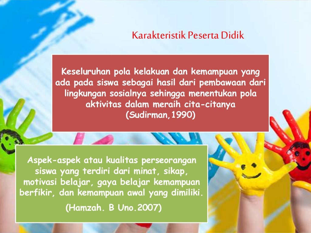Karakteristik peserta didik sekolah dasar