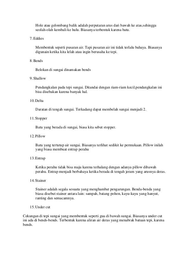 Karakteristik Sungai