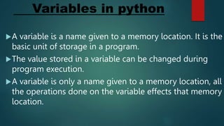 Phython presentation | PPTX
