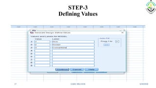 STEP-3
Defining Values
3/20/2018IABM, BIKANER17
 