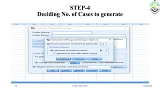 STEP-4
Deciding No. of Cases to generate
3/20/2018IABM, BIKANER18
 