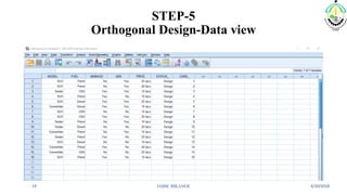 STEP-5
Orthogonal Design-Data view
3/20/2018IABM, BIKANER19
 