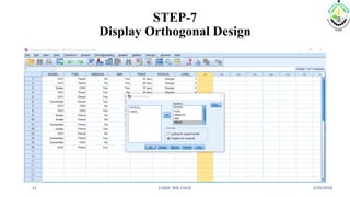 STEP-7
Display Orthogonal Design
3/20/2018IABM, BIKANER21
 