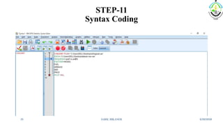 STEP-11
Syntax Coding
3/20/2018IABM, BIKANER25
 
