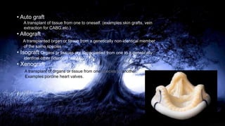 Isograft Examples HUMAN ORGAN TRANSPLANTATION AND ITS ACT | PPTX