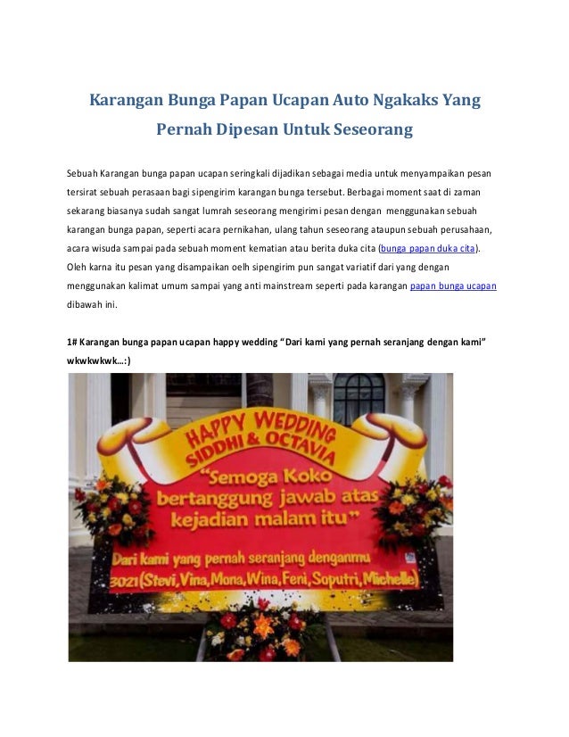 Ucapan Selamat Menikah Anti Mainstream - Baarakallaah