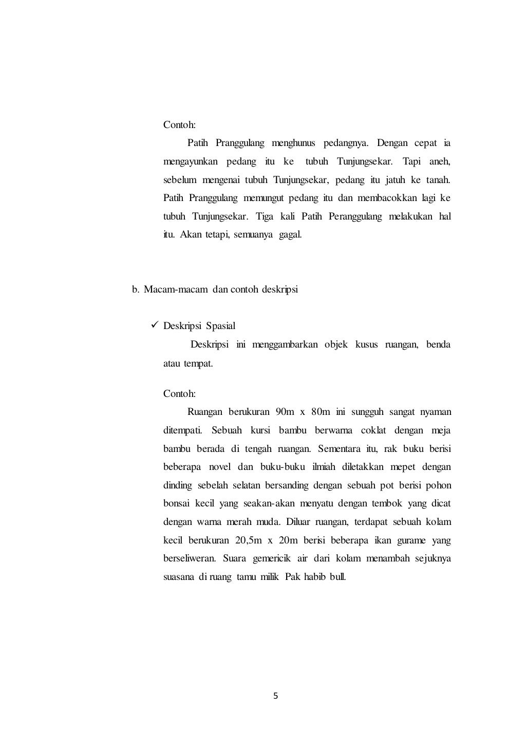 Karangan narasi &amp; deskripsi