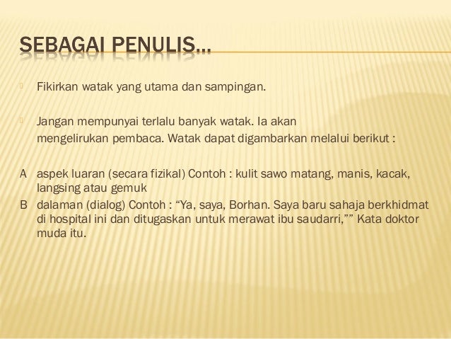 Karangan naratif menggunakan teknik struktural