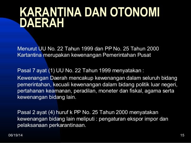 Karantina pertanian benteng terdepan pertanian Indonesia