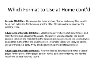 Karaoke for the Home | PPT