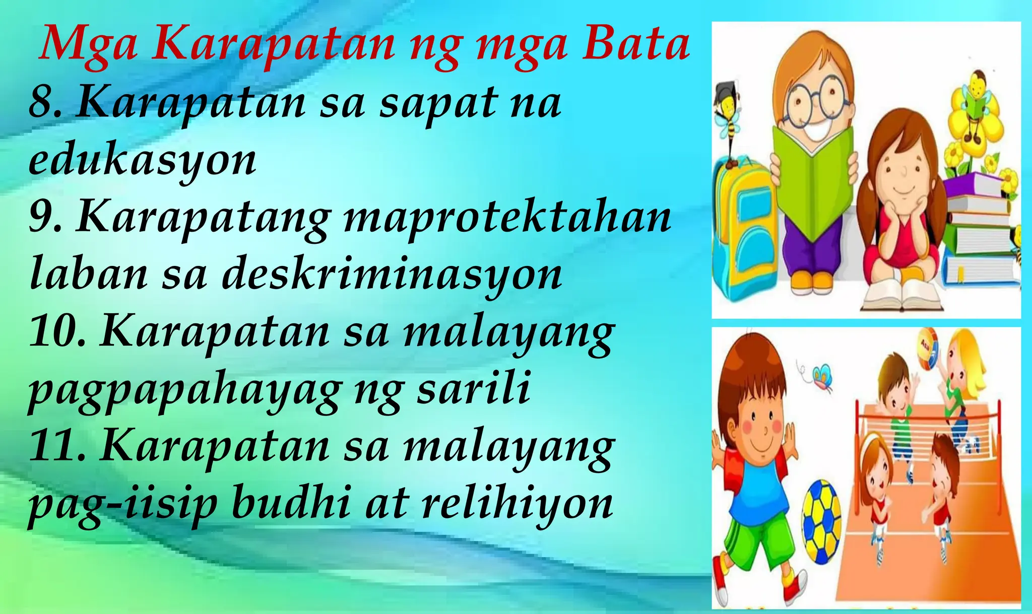 Karapatan Example karapatan ng bawat mamamayan .pptx
