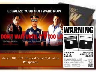 Article 188, 189 (Revised Penal Code of the
Philippines)

 