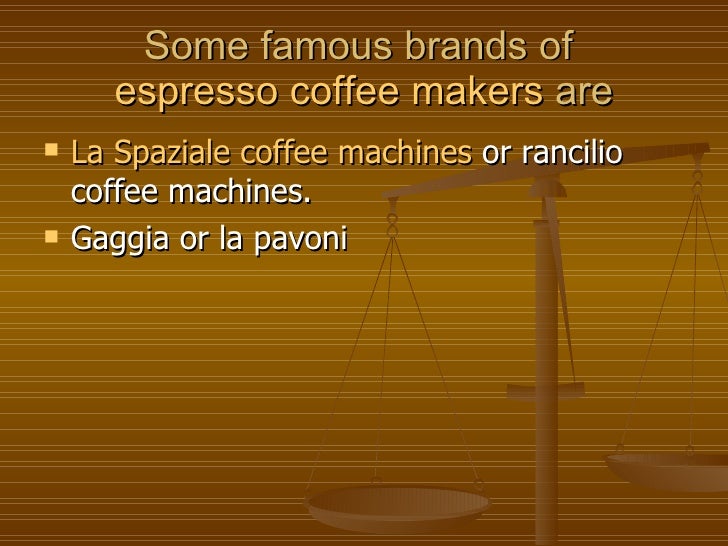 Espresso coffee makers, La Spaziale coffee machines