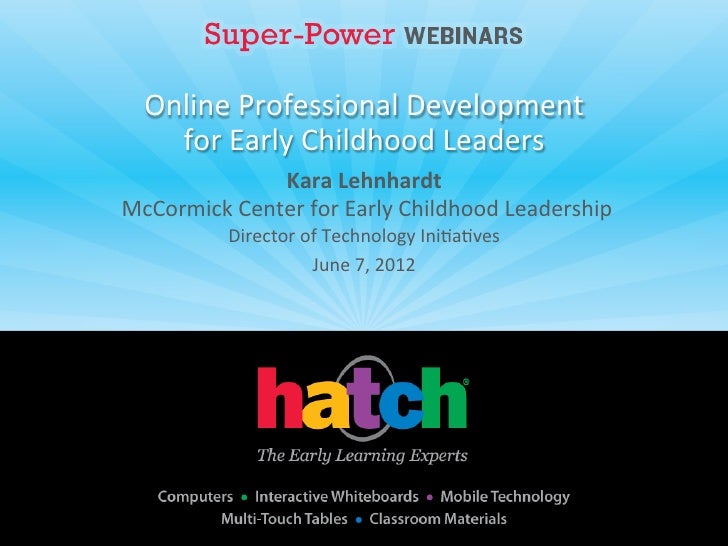 Early Learning Professional Development Opportunities