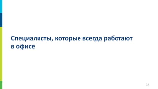 Специалисты, которые всегда работают
в офисе

32

 