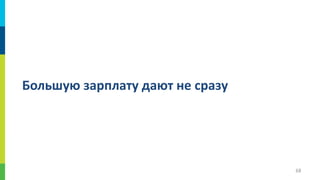 Большую зарплату дают не сразу

68

 